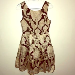 Ark & Co. Black and Metallic Sleeveless Dress